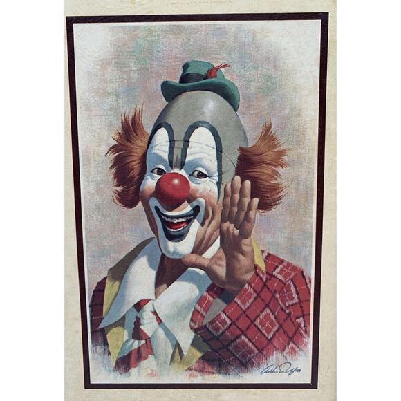 Vintage Arthur Sarnoff Framed Ringo The Clown Rolo The Clown Litho Pair Read - Picture 3 of 12